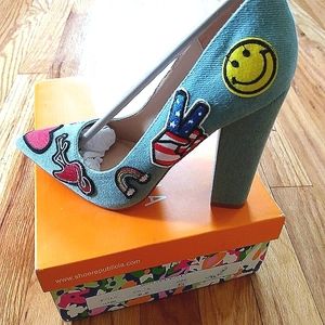 NEW Shoe Republica LA Denim Pointed Toe Heels Sz 8.5